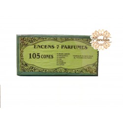 Lot Encens Indien 105 Cônes - 7 Parfums différents