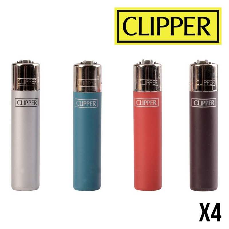 Briquets Clipper METALIC  Lot de 4