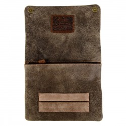 KAVATZA Nubuck Patchwork Blague à Tabac Cuir