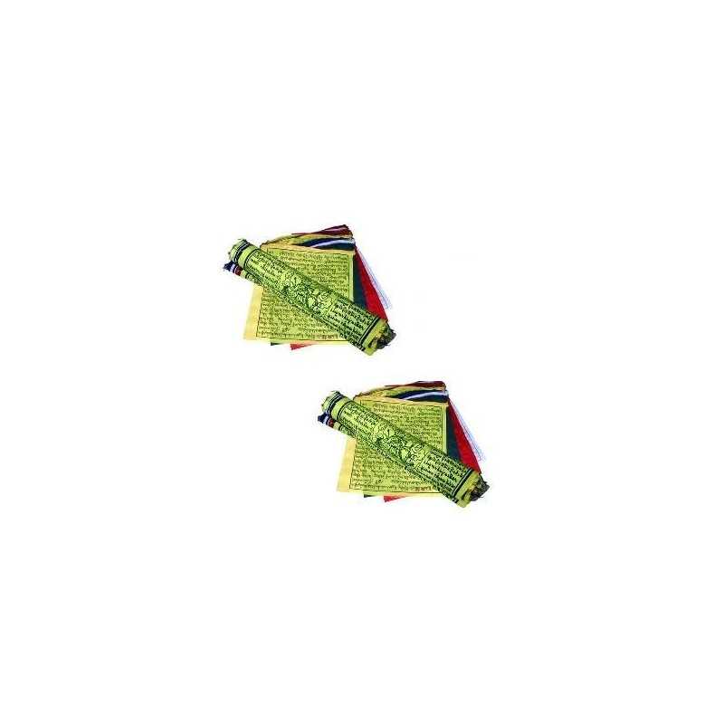 Drapeaux à Prières - Rouleaux de 10 Drapeaux de 17 cm - Lg 1,80 m Drapeaux à Prières - Rouleaux de 10 Drapeaux de 17 cm - Lg 1,80 m