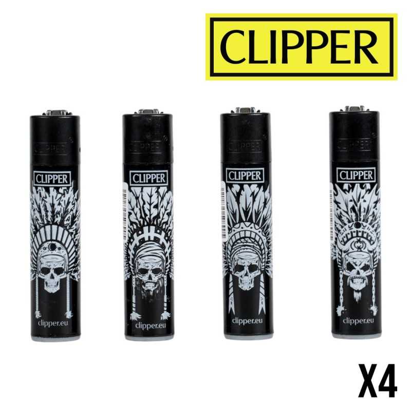 Briquet CLIPPER CATRINAS MAYA Lot de 4 Briquet CLIPPER CATRINAS MAYA Lot de 4