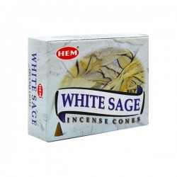 WHITE SAGE von HEM 120 Räucher-KEGEL BIG PACK Räucherkerzen weißer Salbei