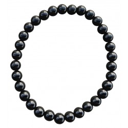 Bracelet Onyx Noir Perles 6MM