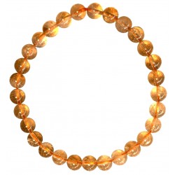 Bracelet Citrine Perles 6MM