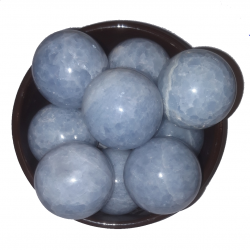 Sphères Calcite Bleue